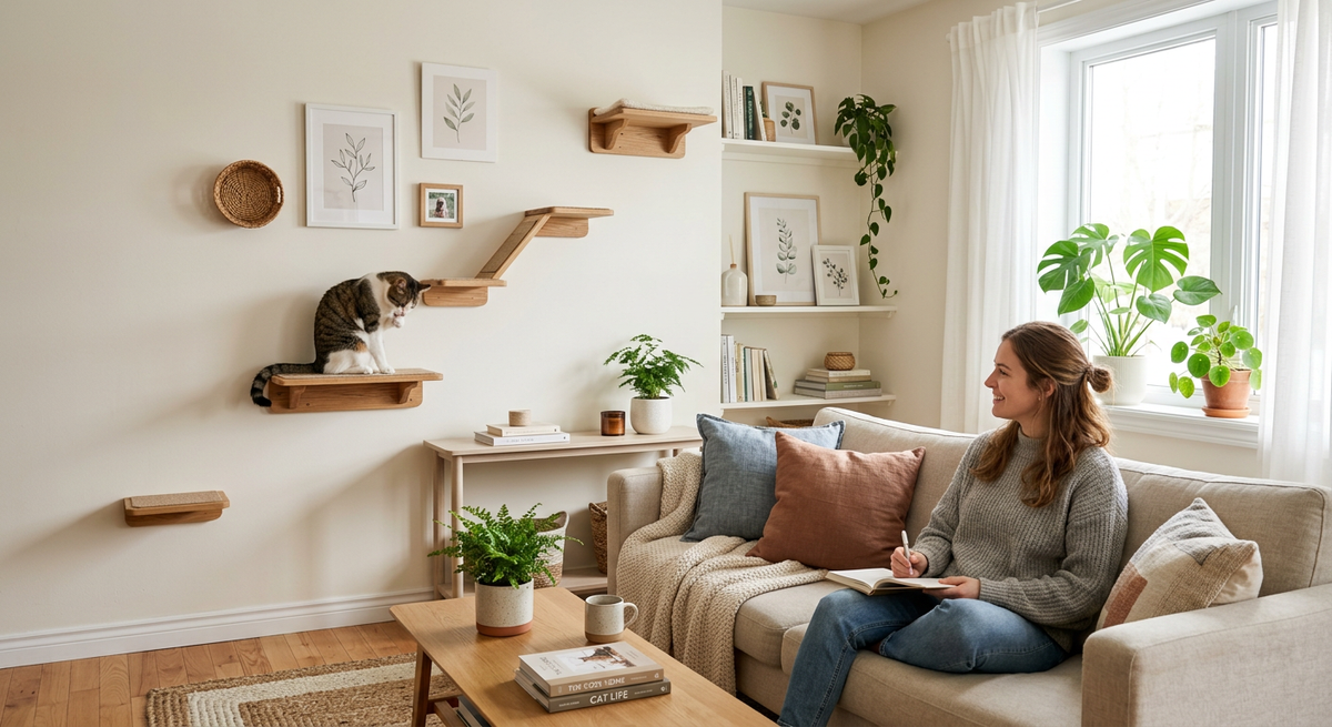 How to Safely Add Cat Wall Shelves Without Making Your Home Feel Crowded