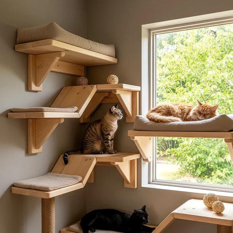 How to Safely Add Cat Wall Shelves Without Making Your Home Feel Crowded