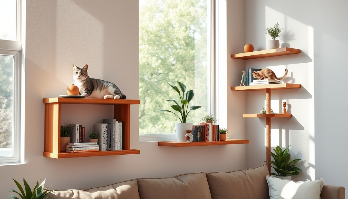 How to Safely Add Cat Wall Shelves Without Making Your Home Feel Crowded