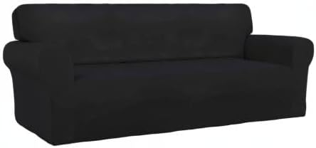 PureFit Stretch Couch Covers for Sofa Large Sofa Slipcovers Black | 1-Piece Sofa Cover Washable Soft Couch Protector, Couch Slipcover with Non Skid Foam and Elastic Bottom for Kids, Dogs - Image 8