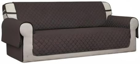 Easy-Going Reversible Oversized Couch Cover for 3 Cushion Couch Sofa Cover for Dogs Water Resistant Furniture Protector Cover with Foam Sticks for Pet (Oversized Sofa, Chocolate/Chocolate) | X-Large Sofa, Washable Slipcover For Dogs, Water Resistant Ma... - Image 9
