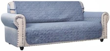 Ameritex Couch Sofa Slipcover 100% Waterproof Nonslip Quilted Furniture Protector Slipcover for Dogs, Children, Pets Sofa Slipcover Machine Washable (Stone Blue, 68'') - Image 10