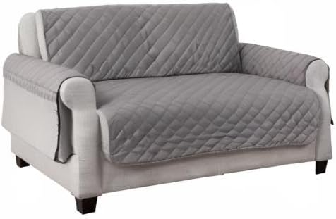 Furhaven Water-Resistant & Reversible Loveseat Cover Protector for Dogs, Cats, & Children - Two-Tone Pinsonic Quilted Living Room Furniture Cover - Gray/Mist, Loveseat - Image 10