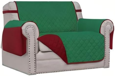 Easy-Going Reversible Couch Cover, Oversized Chair, Green/Christmas Red | Machine Washable Slipcover For Dogs, Water Resistant Furniture Mat For Living Room, Non-Slip Sofa Cover, Pet Friendly - Image 8