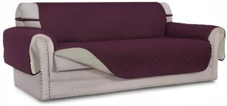 Easy-Going Reversible Couch Cover, 3 Cushion Sofa, Large, Wine/Beige | Machine Washable Slipcover For Dogs, Water Resistant Furniture Mat For Living Room, Non-Slip Sofa Cover, Pet Friendly - Image 10