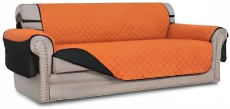 Easy-Going Reversible Couch Cover, 4 Seater Sofa, Orange/Black | XX-Large Sofa, Washable Slipcover For Dogs, Water Resistant Mat, Living Room, Non-Slip Sofa Cover, Pet Friendly - Image 8