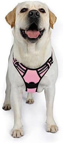 rabbitgoo Dog Harness No Pull with 2 Leash Clips, Adjustable Soft Padded, Reflective Oxford No Choke Pet Vest with Easy Control Handle for Large Dogs, Pink, XL | No Choke with Handle, Adjustable Soft Padded, Reflective, Easy Control for Walking, Pink, ... - Image 8