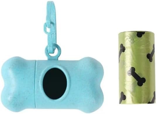 Dog Waste Bag Dispenser, Bone Shaped, Portable Pet Poop Bag Holder with Carabiner Clip, 2 Pack (Purpple Sky Blue) - Image 4