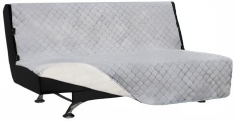 Easy-Going Reversible Couch Cover, Large Futon Sofa, Light Gray/Ivory | Machine Washable Slipcover For Dogs, Water Resistant Furniture Mat For Living Room, Non-Slip Sofa Cover, Pet Friendly - Image 10