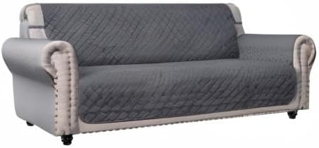Ameritex Couch Sofa Slipcover 100% Waterproof Nonslip Quilted Furniture Protector Slipcover for Dogs, Children, Pets Sofa Slipcover Machine Washable (Dark Grey, 68") - Image 7