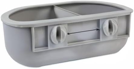 Petmate Double Diner Kennel Bowl, Gray, Small - Image 4