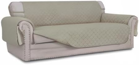 Easy-Going Reversible Couch Cover, 3 Cushion Sofa, Large, Beige/Beige | Machine Washable Slipcover For Dogs, Water Resistant Furniture Mat For Living Room, Non-Slip Sofa Cover, Pet Friendly - Image 8