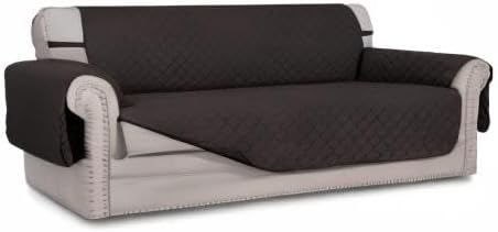 Easy-Going Reversible Couch Cover, 3 Cushion Sofa, Chocolate/Chocolate | Large, Washable Slipcover For Dogs, Water Resistant Furniture Mat For Living Room, Non-Slip Sofa Cover, Pet Friendly - Image 9