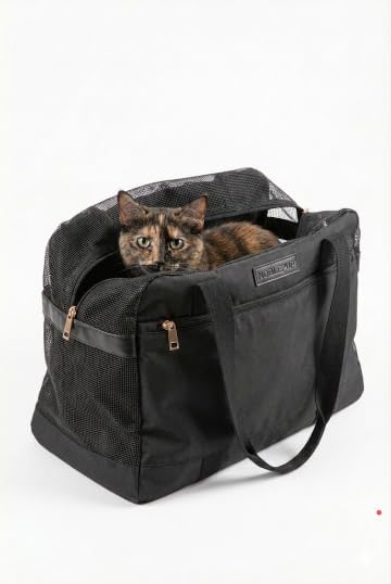 Soft-Sided Dog Carrier Bag, Airline Approved Pet Tote for Small Dogs & Cats, Breathable Mesh, Machine-Washable Cushion, TSA Friendly, Black - Image 9