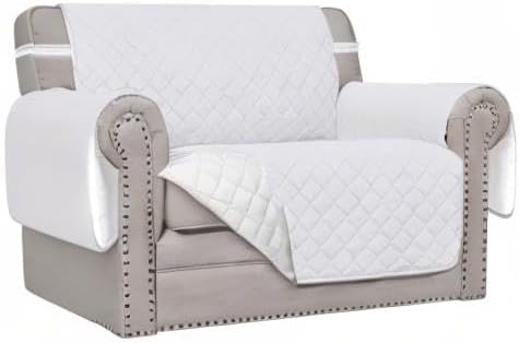 Easy-Going Reversible Couch Cover, Oversized Chair, White/White | Machine Washable Slipcover For Dogs, Water Resistant Furniture Mat For Living Room, Non-Slip Sofa Cover, Pet Friendly - Image 8