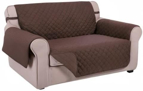 U-NICE HOME Loveseat Sofa Cover for 2 Cushion Couch, Chocolate | 54''Oversized Loveseat Cover Washable, Pet Friendly, Elastic Straps, Water Repellent, Furniture Protector for 2 Cushion - Image 7