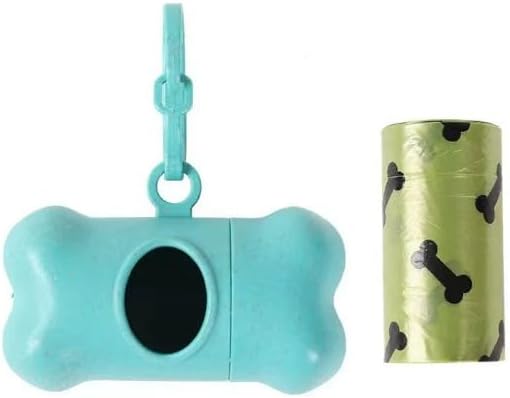 Dog Waste Bag Dispenser, Bone Shaped, Portable Pet Poop Bag Holder with Carabiner Clip, 2 Pack (Pink Cyan) - Image 4