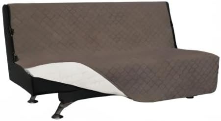 Easy-Going Reversible Couch Cover, Large Futon Sofa, Taupe/Ivory | Machine Washable Slipcover For Dogs, Water Resistant Furniture Mat For Living Room, Non-Slip Sofa Cover, Pet Friendly - Image 9