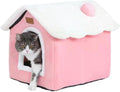 Cat Bed Cave, Cute Christmas Cat Beds for Indoor Cats, Pink | Pet House Cats Tent with Removable Cushion Pillow for Kittens Puppy Small Dogs by Sothuba