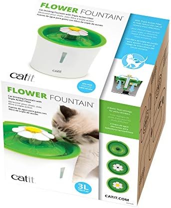 Catit Flower Fountain with Triple Action Filter,Cat Drinking Water Fountain,3 L,Green,(Pack of 6) - Image 13