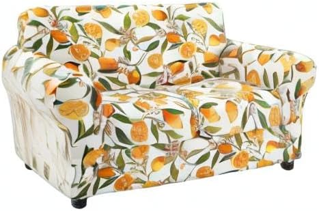 hyha Stretch Couch Cover, Sofa Covers for 2 Separate Cushion Couch Washable | Loveseat Cover, Floral Pattern, Printed, 3 Pieces, 2 Seater Furniture Protector with Elastic Bottom for Dogs, Pet Friendly - Image 9