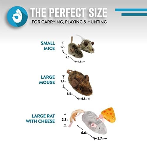 OurPets Play-N-Squeak Mouse Hunter Cat Toys with Catnip | Interactive Toy with Real Mouse Electronic Sound, for Indoor Cats - Image 4