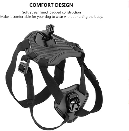 Dog Harness for Gopro, with 2 Mouting Base,Soft Adjustable for Small Medium and Large Dogs for Gopro 12 11 10 9 8 7 6 5 4 3, for DJI Osmo Pocket Camera and Insta360 - Image 5