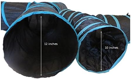 3 Way Cat Tunnel. Extra Large 12 Inch Diameter and Extra Long. A Big Collapsible Play Toy. Wide Pet Tunnel Tube for Rabbits, Kittens, Large Cats, and Dogs (Animal Print) - Image 5