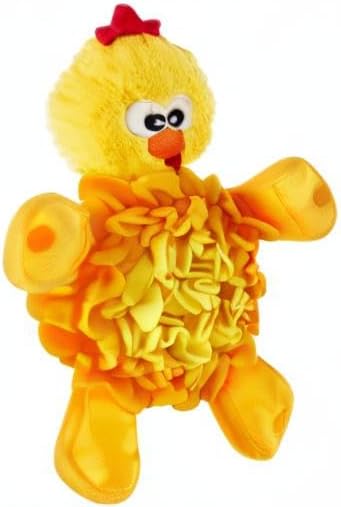 Outward Hound Nina Ottosson Snuffle Palz Squeaky Dog Toy, Chicken, 13.4" | Plush Snuffle Mat, Hidden Treat Pockets, Slow Feeder, Interactive Foraging, Non-Slip Base, Dogs & Puppies - Image 8