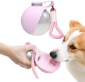 2-in-1 Portable Dog Water Bottle, 10 oz Stainless Steel with Foldable Bowl | Sealed lid, BPA-free silicone, carry strap, easy-rinse design for walks, hikes, and travel by Unknown