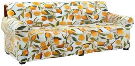 hyha Stretch Couch Covers, Sofa Cover for 3 Cushion Couch Pet Friendly | Floral Pattern, Printed, 4 Pieces, 3 Separate Cushion Sofa, Durable Anti-slip Washable Protector with Elastic Bottom for Dogs - Image 9