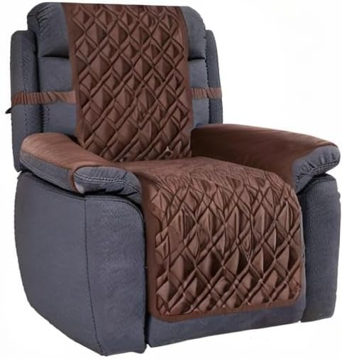 Ameritex Waterproof Nonslip Recliner Cover Stay in Place, Dog Chair Cover Furniture Protector, Ideal Recliner Slipcovers for Pets and Kids (Chocolate, 23") - Image 9