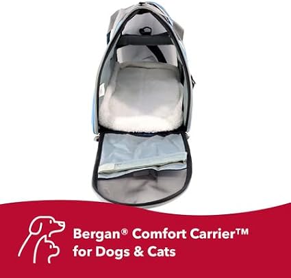 Coastal Pet Bergan Comfort Carrier - Breathable Travel Carrier for Dogs & Cats - Heather Bermuda, 16" x 8" x 11" - Image 2