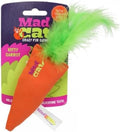 Mad Cat Kitty Carrot 100% Filled Catnip and Silvervine Soft Cat Toy, 1 Pack | Veggie shaped plaything that sparks energetic batting, chasing and playful sessions for felines during active time at home by Unknown