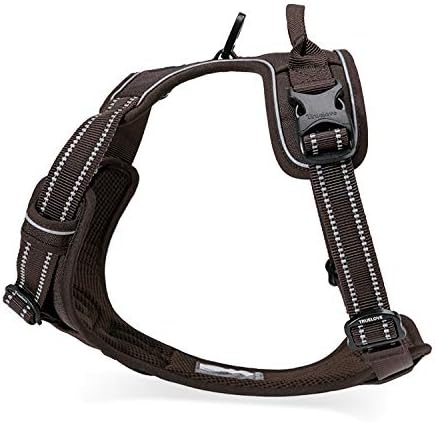 TRUE LOVE Adjustable No-Pull Dog Harness Reflective Pup Vest Harnesses Comfortable Control Brilliant Colors Truelove TLH5651(Brown,XL) | Front Clip, No-Choke, Soft Padded, Control Handle, Anti Escape, Dog Car Harness, Walking and Training, Escape Proof... - Image 4