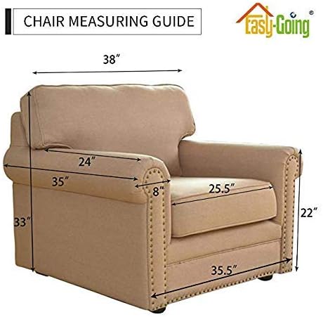 Easy-Going Reversible Couch Cover, Small Chair, Coffee/Ivory | Machine Washable Slipcover For Dogs, Water Resistant Furniture Mat For Living Room, Non-Slip Sofa Cover, Pet Friendly - Image 8