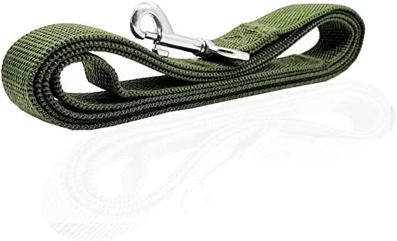 Nylon Dog Leash 4 Ft 5 Feet 6 Foot Long, Walking Training Dog Leashes for Medium Large Dogs, 1 Inch Wide (5/8" X 6 ft, Green) - Image 3