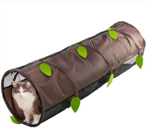 48" Cat Tunnel Mesh Play House | Collapsible Design | Breathable Mesh | Indoor & Outdoor | Connects to Cat Tents by SnarkyPets