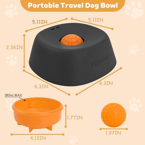 Yipetor Dog Lick Bowl, Rolled Ball-in Slow Feeder Enrichment Puzzle Toys | 3/4 Cups Bone Broth, Yogurt, Liquid Treats Lick, BPA-Free & Dishwasher Safe for Dogs Dietary Supplement or Post-op Nutrition - Image 7