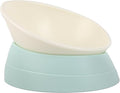 Bulldog Bowl Anti-Slip Dog Cat Dish Detachable Rubber Dog Bowl Pet Sterile Tilted Pet Feeder Slope Base (Green, 2 Cup (Small/Medium Dog)) by JWPC