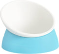 Elevated Cat Bowl, Adjustable Raised Slanted Food Bowl for Cats and Small Dogs, Wide Shallow PP Dish with TPR Non Slip Base, Whisker Friendly, 17 oz by Hi%2C+Ravitat