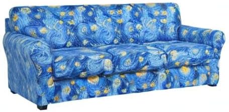 hyha Stretch Couch Covers, Sofa Cover for 3 Cushion Couch Pet Friendly | Floral Pattern, Printed, 4 Pieces, 3 Separate Cushion Sofa, Durable Anti-slip Washable Protector with Elastic Bottom for Dogs - Image 9