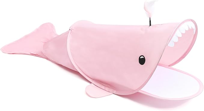 SENCONE Whale-Shaped Cat Tunnel Toy Portable Hideout Nap Tube for Kittens | Play, exploration and hide-and-seek. Foldable for storage and travel. Indoor and occasional travel. by SENCONE