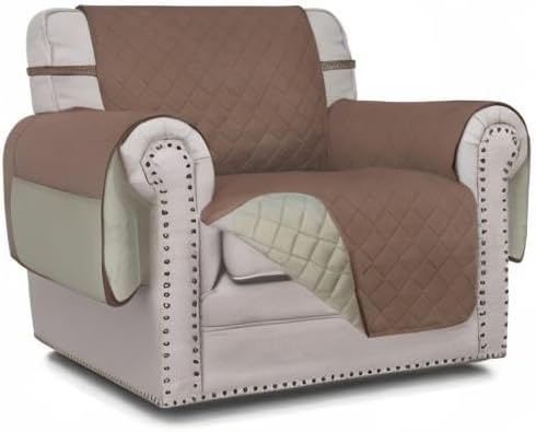 Easy-Going Reversible Couch Cover, Small Chair, Brown/Beige | Machine Washable Slipcover For Dogs, Water Resistant Furniture Mat For Living Room, Non-Slip Sofa Cover, Pet Friendly - Image 10