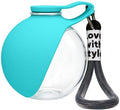 Portable Dog Water Bottle with Collar Clip, 10oz Leak-Proof Travel Pet Water Dispenser with Food-Grade PETG Bowl for Walking, Hiking & Outdoor Activities - Blue by Unknown