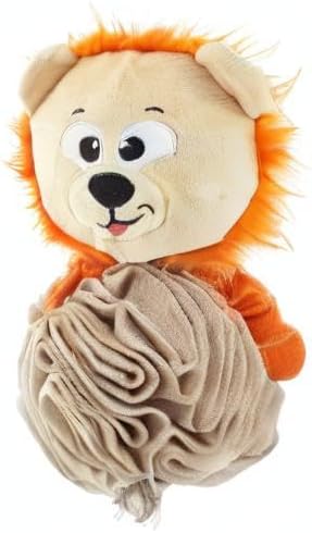 Outward Hound by Nina Ottosson Stuff N' Snuffle Plush Snuffle Ball Dog Puzzle, Lion, Multicolored - Image 9