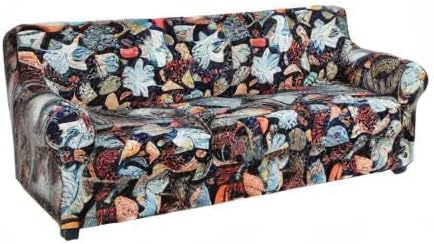 hyha Stretch Couch Covers, Sofa Cover for 3 Cushion Couch Pet Friendly | Floral Pattern, Printed, 4 Pieces, 3 Separate Cushion Sofa, Durable Anti-slip Washable Protector with Elastic Bottom for Dogs - Image 9