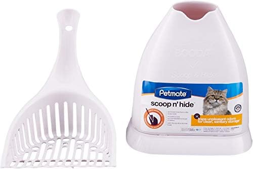 Petmate Scoop N' Hide Cat Litter Scoop, White | with Discreet Litter Scoops Holder - Image 4