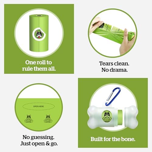 Pogi's Dog Poop Bag Dispenser with Metal Carabiner Clip - Includes 15 Pogi's Poop Bags for Dogs (Pack of 3) - Image 6