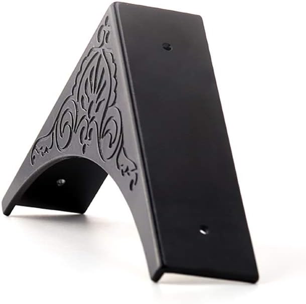 Metal Corner Protector, 4 Pcs Antique Edge Safety Guard Cabinet Furniture Corner Bumpers,Table Corner Protectors,Cover Damaged Corners on Coffee Table (Black) - Image 3